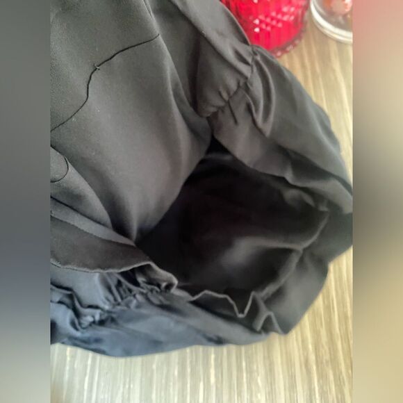 Diane Von Furstenberg Mini Dress Sz 6 Black Ruched Sleeveless Pencil Dress Zip - Picture 9 of 12